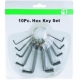 10-piece Hex Key Set